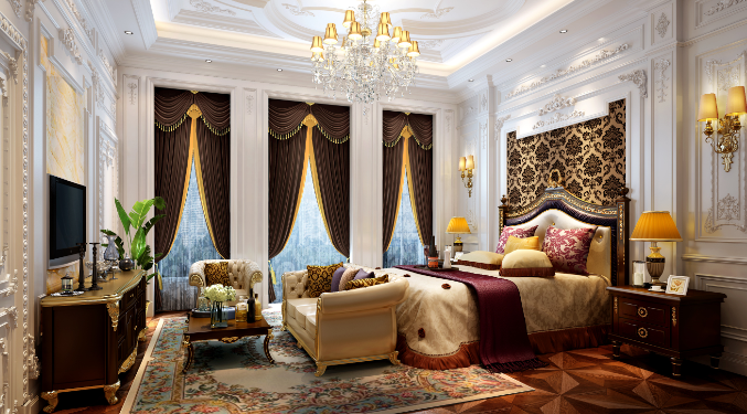 复兴古典典雅气质，新古典风格于都别墅装修设计里的色彩搭配