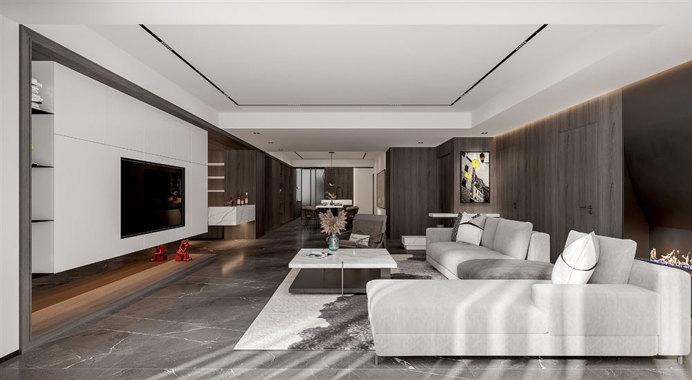 于都室内装修劲嘉金棕榈湾192平米平层-现代风格室内设计家装案例