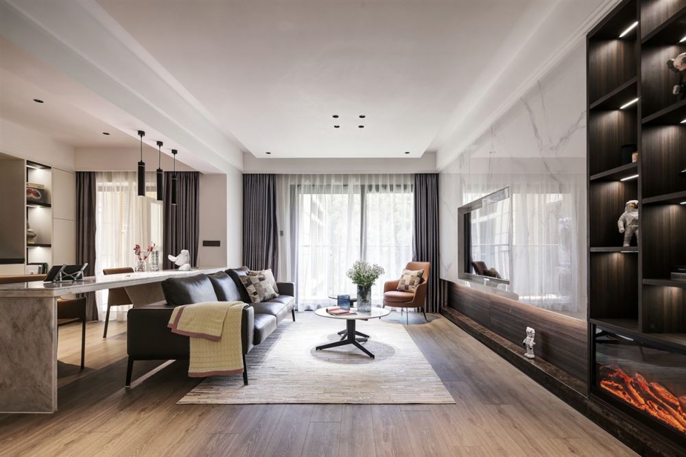 于都室内装修龙湖春江名城130平方米四居-现代简约风格室内设计家装案例